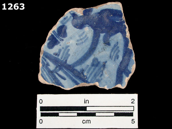 PUEBLA BLUE ON WHITE, BLUE WASH VARIANT specimen 1263 front view