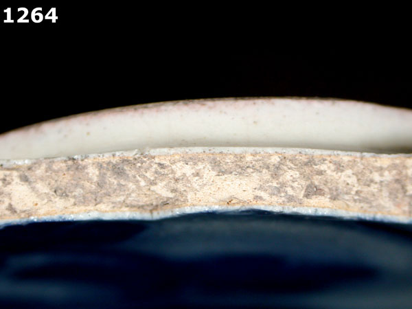 PUEBLA BLUE ON WHITE, BLUE WASH VARIANT specimen 1264 side view