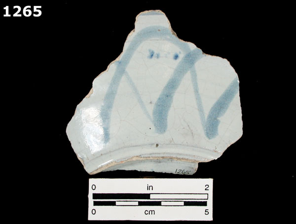 PUEBLA BLUE ON WHITE, BLUE WASH VARIANT specimen 1265 rear view
