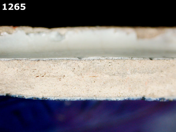 PUEBLA BLUE ON WHITE, BLUE WASH VARIANT specimen 1265 side view