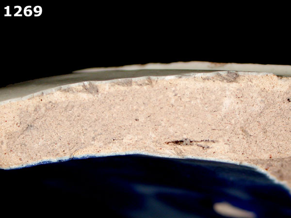 PUEBLA BLUE ON WHITE, BLUE WASH VARIANT specimen 1269 side view