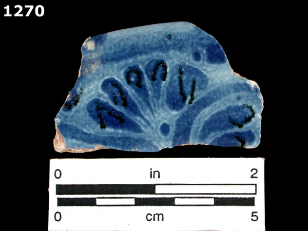 PUEBLA BLUE ON WHITE, BLUE WASH VARIANT specimen 1270 front view