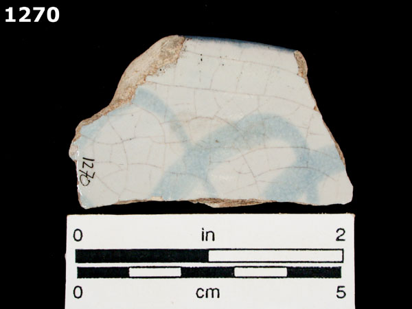 PUEBLA BLUE ON WHITE, BLUE WASH VARIANT specimen 1270 rear view