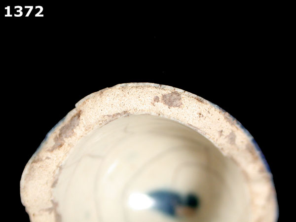 PUEBLA BLUE ON WHITE specimen 1372 side view