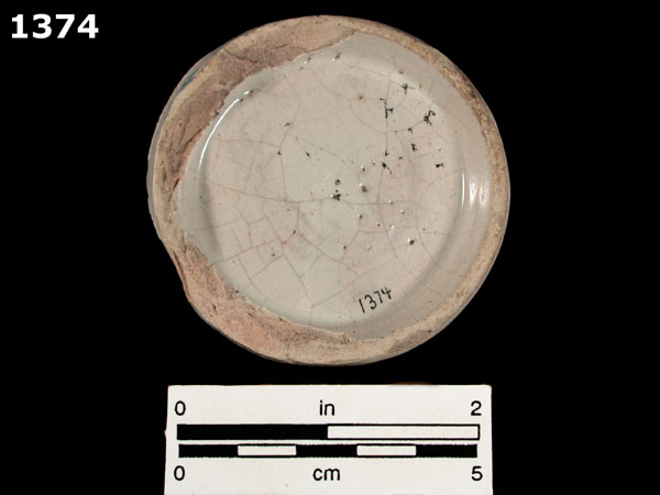 PUEBLA BLUE ON WHITE specimen 1374 rear view