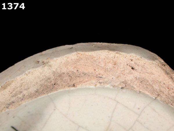 PUEBLA BLUE ON WHITE specimen 1374 side view