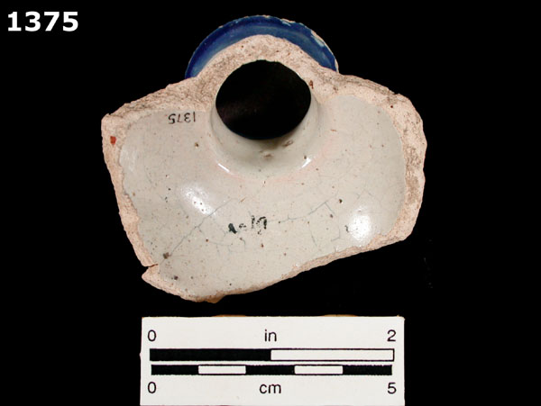 PUEBLA BLUE ON WHITE specimen 1375 rear view