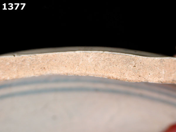 PUEBLA BLUE ON WHITE specimen 1377 side view