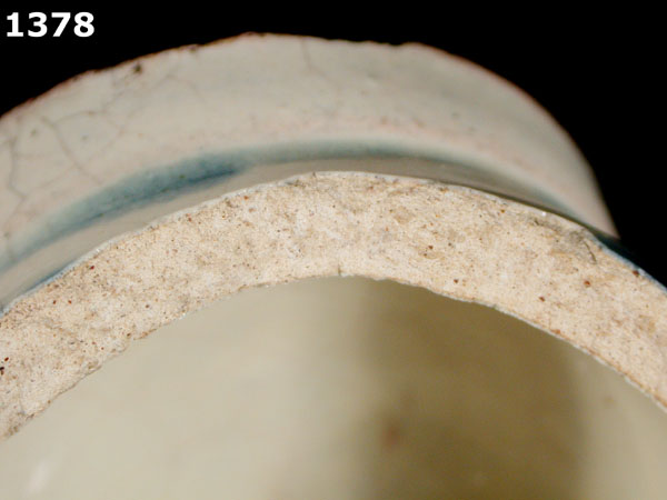 PUEBLA BLUE ON WHITE specimen 1378 side view