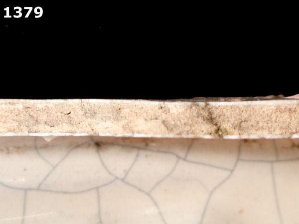 PUEBLA BLUE ON WHITE specimen 1379 side view