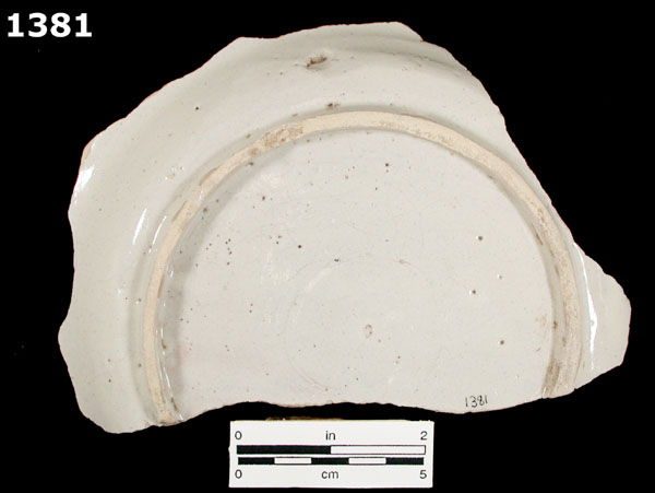 PUEBLA BLUE ON WHITE specimen 1381 rear view