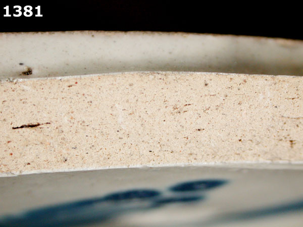 PUEBLA BLUE ON WHITE specimen 1381 side view