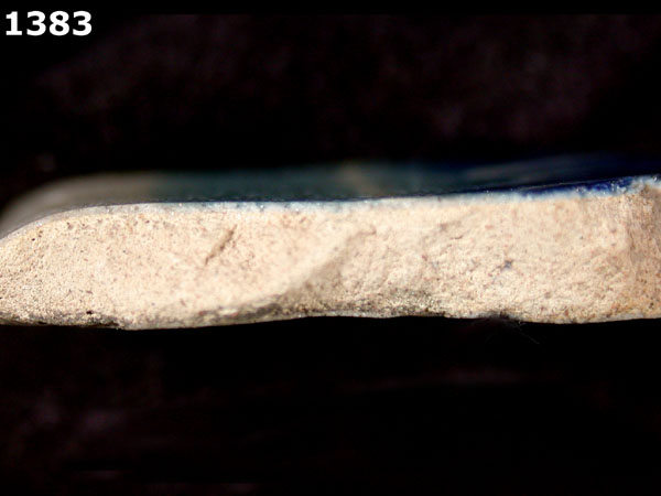 PUEBLA BLUE ON WHITE specimen 1383 side view