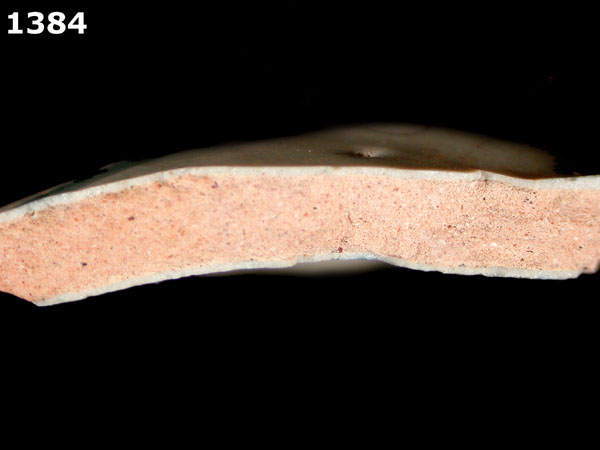 PUEBLA BLUE ON WHITE specimen 1384 side view