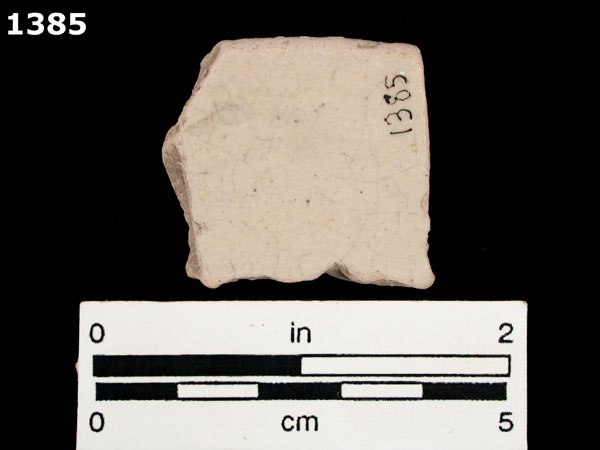 PUEBLA BLUE ON WHITE specimen 1385 rear view