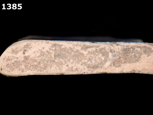 PUEBLA BLUE ON WHITE specimen 1385 side view