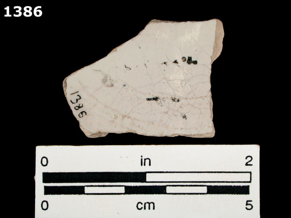 PUEBLA BLUE ON WHITE specimen 1386 rear view