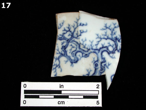 PORCELAIN, CH ING BLUE ON WHITE specimen 17 front view