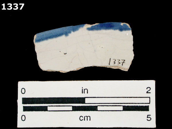 HUEJOTZINGO BLUE ON WHITE specimen 1337 rear view