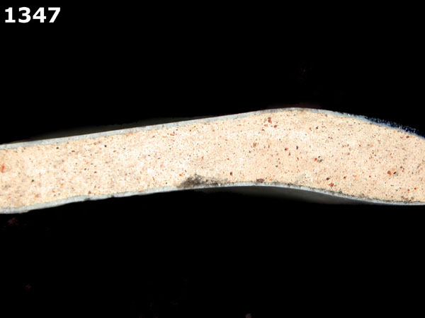 HUEJOTZINGO BLUE ON WHITE specimen 1347 side view