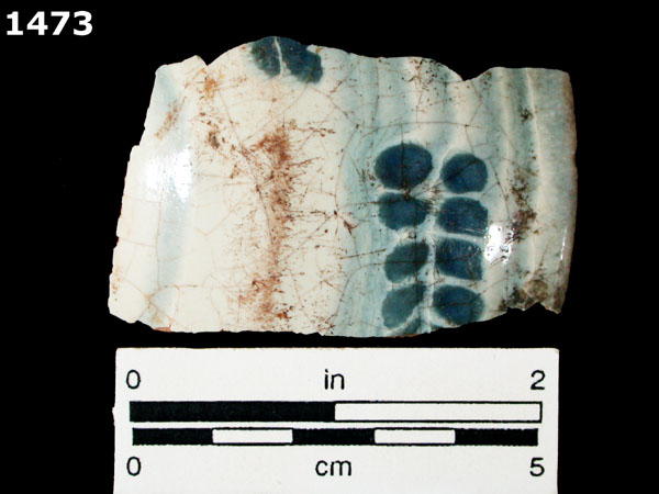 PUEBLA BLUE ON WHITE specimen 1473 front view