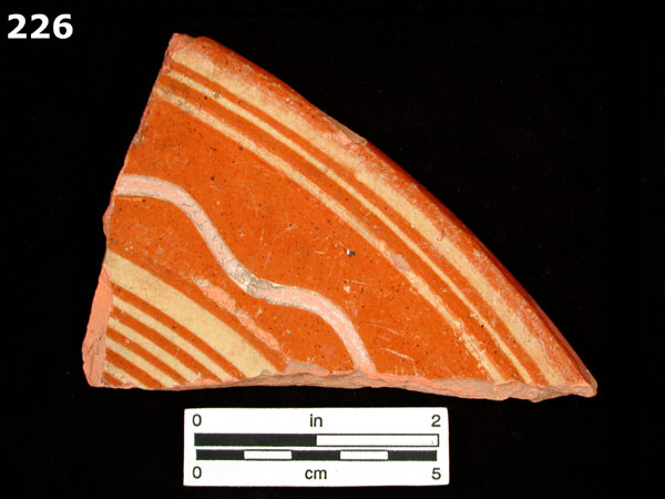 SLIPWARE, MORAVIAN specimen 226 front view