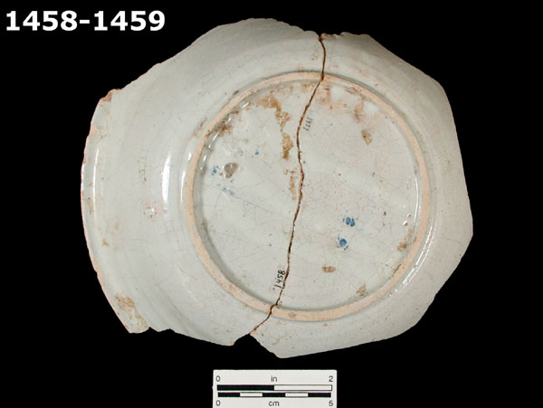 PUEBLA BLUE ON WHITE specimen 1458 rear view