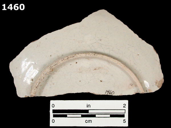 PUEBLA BLUE ON WHITE specimen 1460 rear view