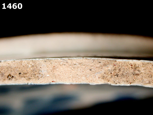 PUEBLA BLUE ON WHITE specimen 1460 side view