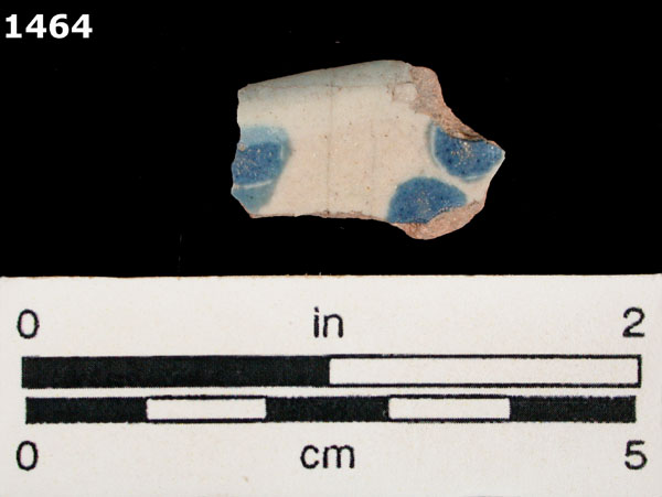 PUEBLA BLUE ON WHITE specimen 1464 front view