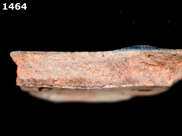 PUEBLA BLUE ON WHITE specimen 1464 side view