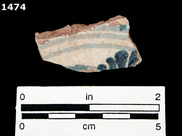 PUEBLA BLUE ON WHITE specimen 1474 