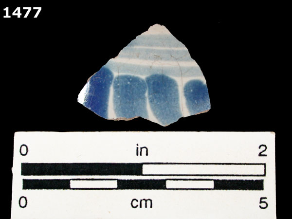 PUEBLA BLUE ON WHITE specimen 1477 front view