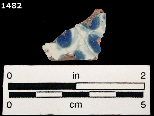 PUEBLA BLUE ON WHITE specimen 1482 front view
