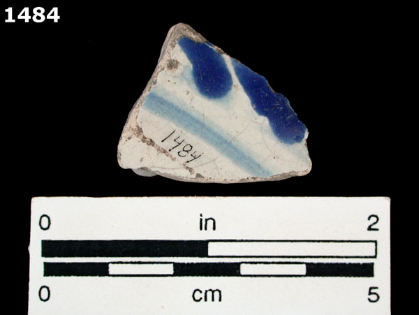 PUEBLA BLUE ON WHITE specimen 1484 rear view