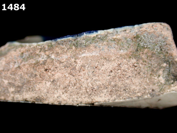 PUEBLA BLUE ON WHITE specimen 1484 side view