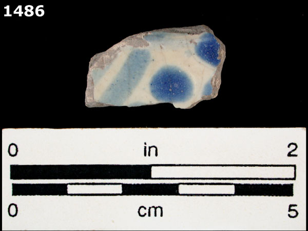 PUEBLA BLUE ON WHITE specimen 1486 front view