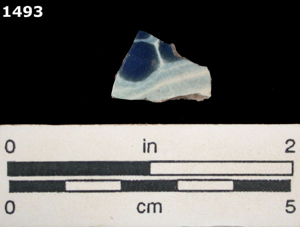 PUEBLA BLUE ON WHITE specimen 1493 front view