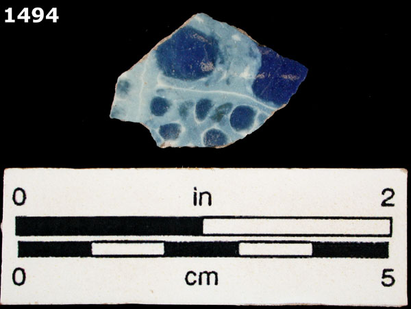 PUEBLA BLUE ON WHITE specimen 1494 front view