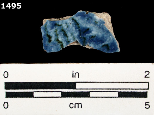 PUEBLA BLUE ON WHITE VARIANT WITH BLACK specimen 1495 