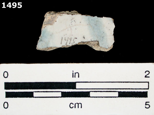 PUEBLA BLUE ON WHITE VARIANT WITH BLACK specimen 1495 rear view