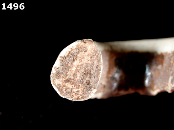 PUEBLA BLUE ON WHITE specimen 1496 side view