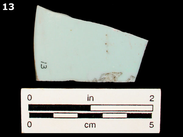 PORCELAIN, CH ING BLUE ON WHITE specimen 13 rear view