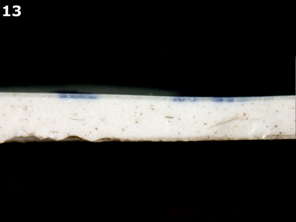 PORCELAIN, CH ING BLUE ON WHITE specimen 13 side view