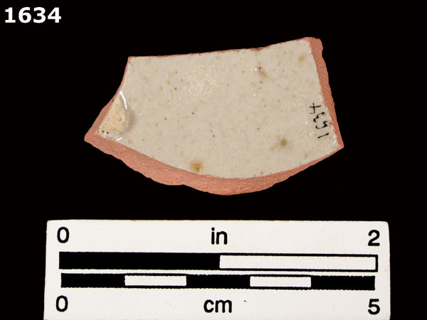UNIDENTIFIED WHITE MAJOLICA, MEXICO CITY TRADITION specimen 1634 