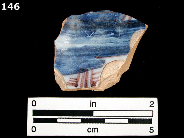 DELFTWARE, POLYCHROME specimen 146 rear view