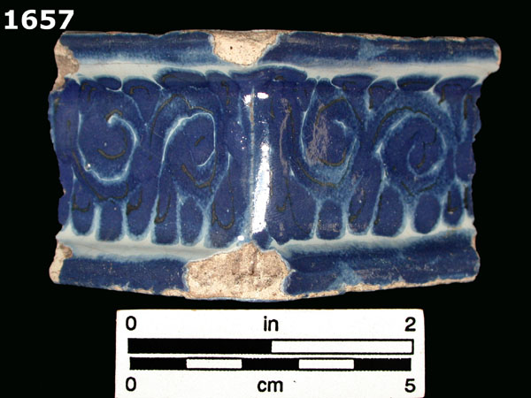 PUEBLA BLUE ON WHITE VARIANT WITH BLACK specimen 1657 