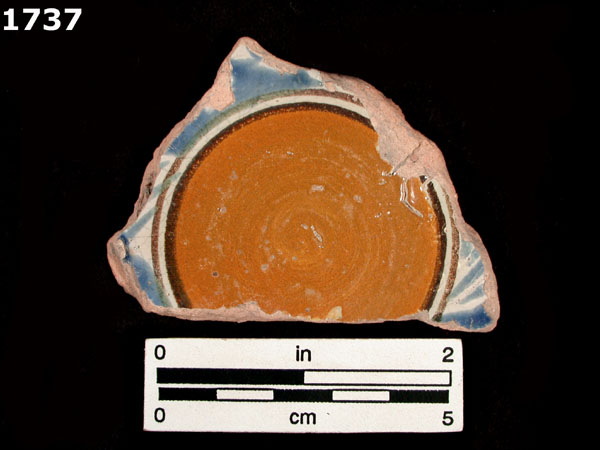 UNIDENTIFIED POLYCHROME MAJOLICA, MEXICO CITY TRADITION specimen 1737 front view