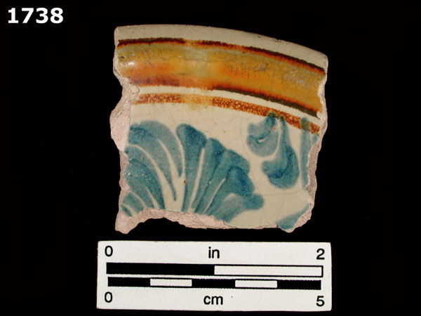 UNIDENTIFIED POLYCHROME MAJOLICA, MEXICO CITY TRADITION specimen 1738 