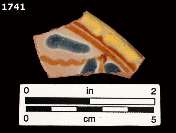 UNIDENTIFIED POLYCHROME MAJOLICA, MEXICO CITY TRADITION specimen 1741 front view